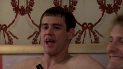Yeah! Get her! - Ohh. - This is the life... cold beer, a hot tub and paper-thin walls. There's only - Dumb and Dumber