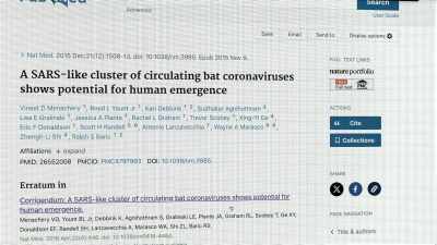 This is the paper connected to a scientist at the Wuhan lab, - Thank You Dr. Fauci