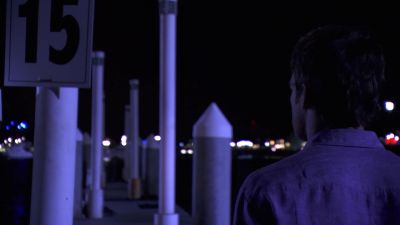 This is the spot, but no boat.
Which means Holly is probably on it. - Dexter