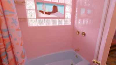 This tile you see here
was from the '50s and white, - Trixie Motel