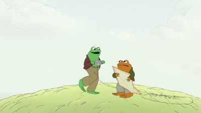 This time, you should run, hop upand down, wave and shout, "Up, kite, up!" - Frog and Toad