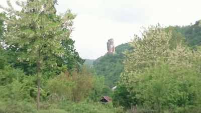 This tiny church
on top of a limestone pillar - From Russia to Iran: Crossing Wild Frontier