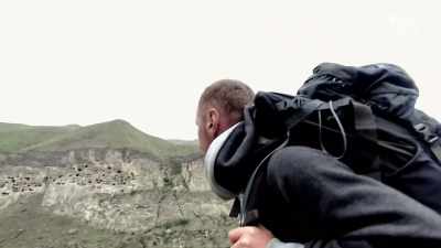 This is Vardzia,
the ancient cave complex. - From Russia to Iran: Crossing Wild Frontier
