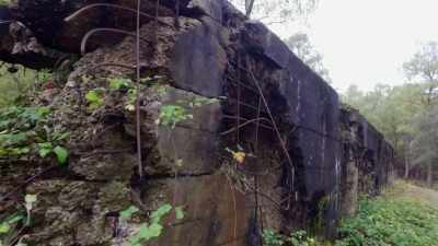 This wall on Hankley Common - The Buildings That Fought Hitler