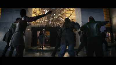 This way, people! Come on, this way!
This way! This way, people. - Hawkeye