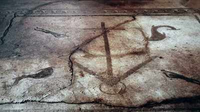 This is where we discovered
the bottom of a pool - Creating Christ