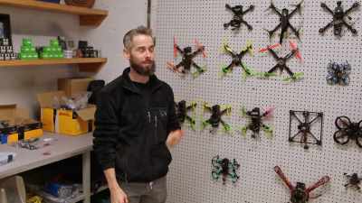 This is where I keep all of my older
drones that I don't really fly anymore. - Flowstate: The FPV Drone Documentary