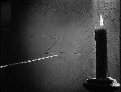 This will remind you that
I have been here once, and can return. - The Mark of Zorro