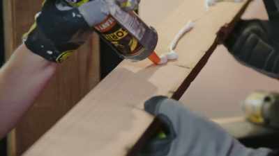 This wood is a little bit
thicker than like a veneer - Help! I Wrecked My House
