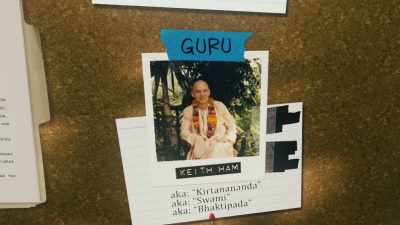 Thomas Drescher found a place
in the Hare Krishna scripture - Krishnas: Gurus. Karma. Murder.