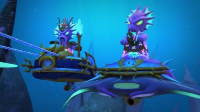 Those eels are attacking something. - Ninjago: Masters of Spinjitzu