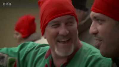 Those guys in the helmets are
getting absolutely pummelled. - Paul Hollywood's Big Continental Road Trip