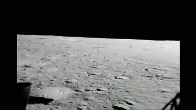 Those little reference crosses, - American Moon