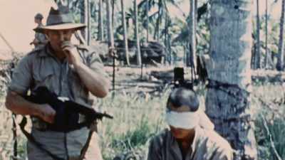 THOSE THAT DO BECOME POWs
UNDER AUSTRALIAN GUARD. - The Pacific War in Color