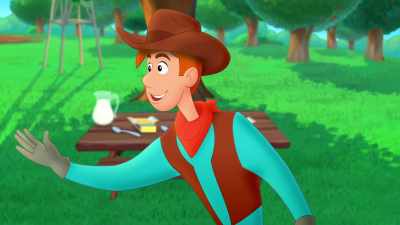 Thought I'd serve you
breakfast out here - Curious George: Go West, Go Wild