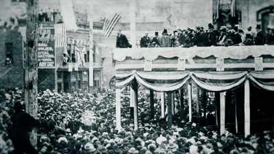 - Thousands of people
yelling and screaming - Theodore Roosevelt