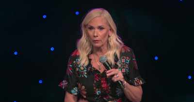 Three children grew up
and walked off and left me with him. - Leanne Morgan: I'm Every Woman