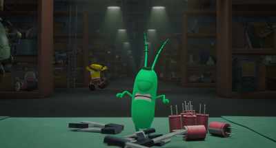 -Three diodes. Six transistors.
-[babbling happily] - Plankton: The Movie