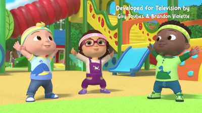 -Three jumping JJs!
-[all giggling] - CoComelon Lane