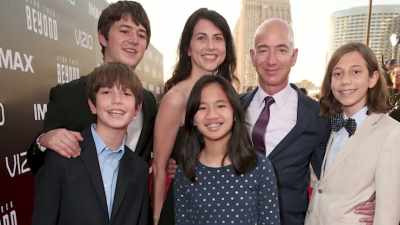 Three sons and a daughter
they adopted from China. - Tech Billionaires: Jeff Bezos