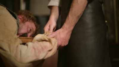 - Three, two, one, exsanguinate.
- Come on. Come on. Wake up. - The Artful Dodger