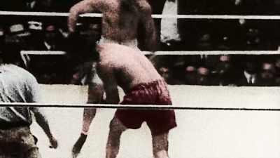 THREW A LEFT HOOK,
CRASHED ON FIRPO'S BODY AND JAW. - America in Color