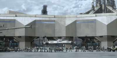 [thrusters hiss] - Halo