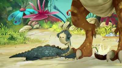 -(thuds)
-(groans) - Gigantosaurus