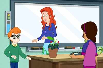 -[thuds]
-[grunts] - The Magic School Bus Rides Again