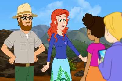 -[thuds]
-Kidding or am I? You'll never know. - The Magic School Bus Rides Again