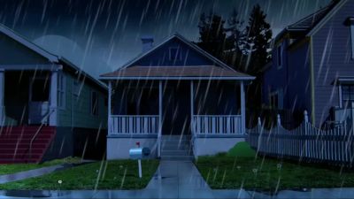 [ Thunder crashes ]
>> Dad: [ Gasps ]
[ Floorboards creaking ] - The Amazing World of Gumball