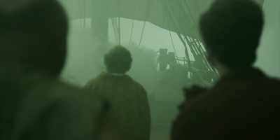 (thunder) - Flee and
survive, or face me and burn! - Our Flag Means Death