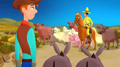 (thunder rumbling)
(animals chattering) - Curious George: Go West, Go Wild