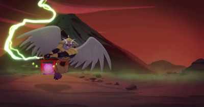 -(thunder rumbling)
-(loud chirping) - Legend of the Three Caballeros