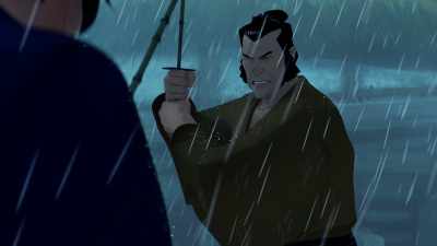 [thunder rumbling] - BLUE EYE SAMURAI