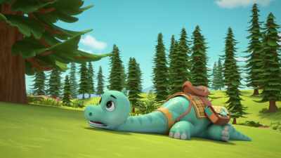[thunder rumbling] - Dino Ranch