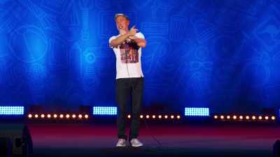 Tickle his balls. Tickle his balls." - Russell Howard: Recalibrate