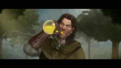 ♪ Tigtone drank
the potion down ♪ - Tigtone