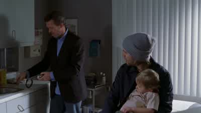 - Tilt his head back. - House