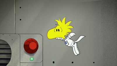 Time to buckle up.
The launch is about to begin. - Snoopy in Space