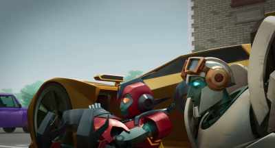 Time to go.
- Well, can't we just - Transformers: EarthSpark