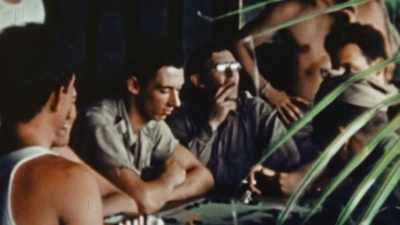 Time-killing rituals
like chess and horseshoes. - The Pacific War in Color