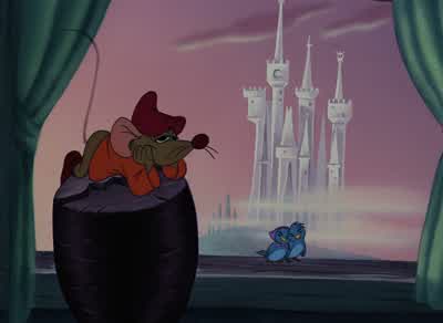 Oh that clockOld killjoyI hear you Come on get up you sayTime to start another dayEven he orders me aroundWell there's one thingThey can't order me to stop dreaming - Cinderella