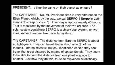 Time is very different on the
EBEN planet, which, by the way, - Truth Hunter