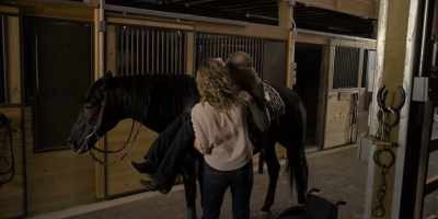 [Tina] I got you. [strains] - Walk  Ride  Rodeo