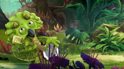 ♪ Tiny and her banjo, singing fast ♪ - Gigantosaurus