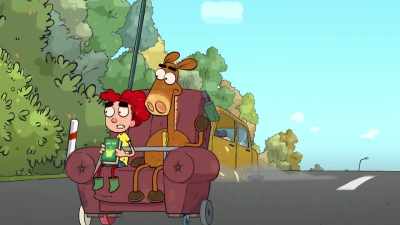 - [tires pop] - It's Pony