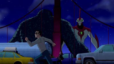 [ TIRES SCREECH ]
>> AAH! - Ben 10: Ultimate Alien