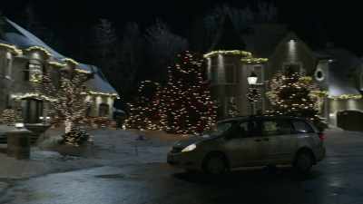 -[tires screech]
-[both scream] - Home Sweet Home Alone