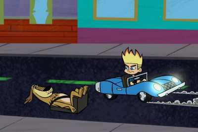 - (TIRES SCREECH)
- (CAR WHIRRS) - Johnny Test